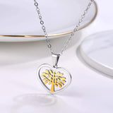 Tree of Life Necklace Heart Plated Family Tree Pendant Chain PSP3542GJ