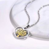Tree of Life Necklace Heart Plated Family Tree Pendant Chain PSP3542GJ