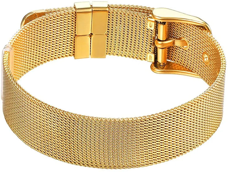 Adjustable Wristband Gold/Black/Silver Chain Business for Him