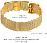 Adjustable Wristband Gold/Black/Silver Chain Business for Him