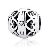 PSW Charms Silver Beads Charm Bracelet Fine Jewelry