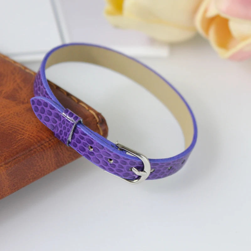 Snake Skin Slide Charms Alphabet DIY Jewelry 50pcs