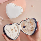 PU Heart Jewelry Storage Box Necklace Ring Earrings Organizer