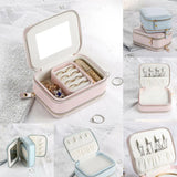 PU Jewelry Box Organizer Necklace Earring Case Holder Gift