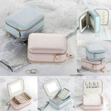 PU Jewelry Box Organizer Necklace Earring Case Holder Gift