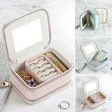 PU Jewelry Box Organizer Necklace Earring Case Holder Gift