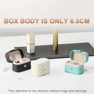 Small PU Jewelry Box Travel Necklace Ring Storage Gift