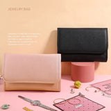 PU Jewelry Organizer Box Travel Earring Necklace Ring Bracelet Storage Bag