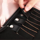 PU Jewelry Organizer Box Travel Earring Necklace Ring Bracelet Storage Bag