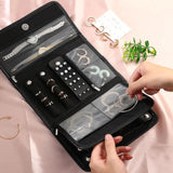 PU Jewelry Organizer Box Travel Earring Necklace Ring Bracelet Storage Bag