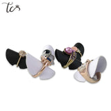 PU Jewelry Ring Holder Organizer Earrings Display Ring Rack