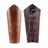 PU Leather Arm Guards Medieval Lace Up Punk Biker Arm Bracers