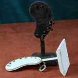 PU Leather Ear Stud Organizer Jewelry Display Stand