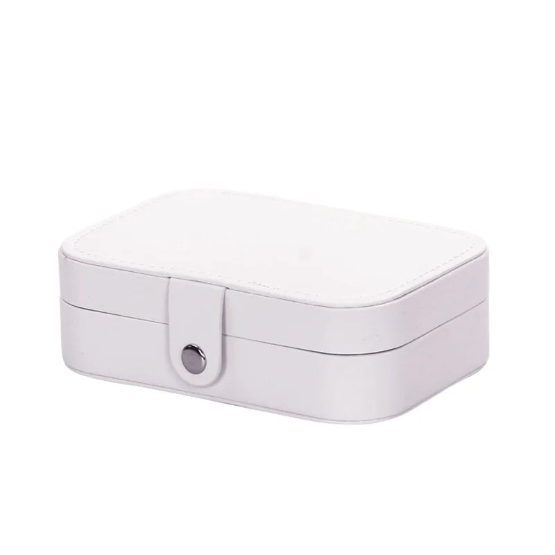 Portable Jewelry Organizer Storage Box with Clear Window