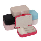 Portable Jewelry Organizer Storage Box with Clear Window