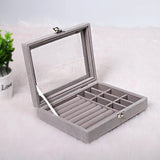 Portable Jewelry Organizer Storage Box with Clear Window