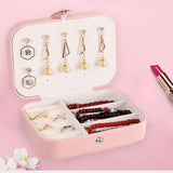 Portable Jewelry Organizer Storage Box with Clear Window