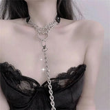 PU Leather Flower Collar Harajuku Daisy Choker Necklace For Women