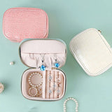 PU Leather Jewelry Box Storage For Earrings Rings Necklaces