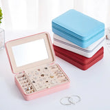 PU Leather Jewelry Box Travel Earring Display Box Stud Jewelry Box