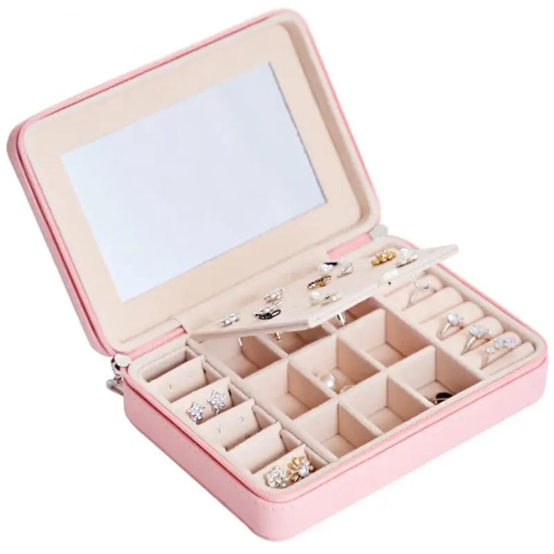 PU Leather Jewelry Box Travel Earring Display Box Stud Jewelry Box
