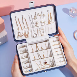 PU Leather Jewelry Box Travel Earring Display Box Stud Jewelry Box