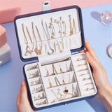 PU Leather Jewelry Box Travel Earring Display Box Stud Jewelry Box
