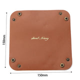 PU Leather Jewelry Cosmetic Key Storage Box Desktop Tray Organizer