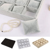 PU Leather Jewelry Display Tray Watch Necklace Earring Holder
