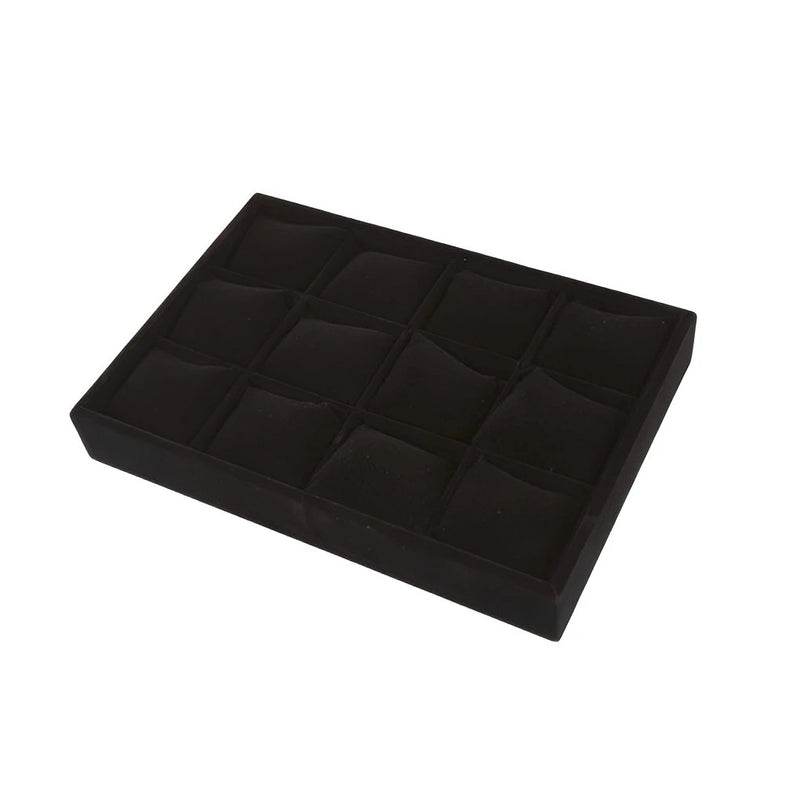 PU Leather Jewelry Display Tray Watch Necklace Earring Holder