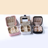 PU Leather Jewelry Organizer Display Travel Jewelry Case Boxes Portable