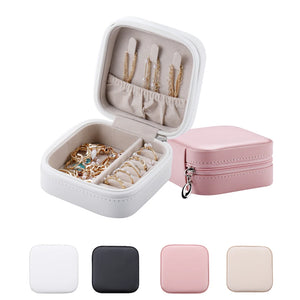 PU Leather Jewelry Organizer Display Travel Jewelry Case Boxes Portable