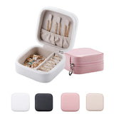 PU Leather Jewelry Organizer Display Travel Jewelry Case Boxes Portable