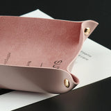 PU Leather Jewelry Tray Organizer Box Storage Coin Key Trinket Sundries Case