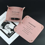 PU Leather Jewelry Tray Organizer Box Storage Coin Key Trinket Sundries Case