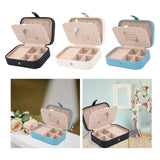 PU Leather Jewelry Storage with Mirror for Earrings