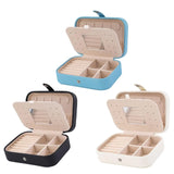 PU Leather Jewelry Storage with Mirror for Earrings