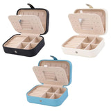 PU Leather Jewelry Storage with Mirror for Earrings