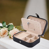 PU Leather Jewelry Storage with Mirror for Earrings