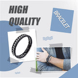Stylish Men's PU Leather Bracelet Detachable Fashionable Wrist Chain