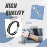 Stylish Men's PU Leather Bracelet Detachable Fashionable Wrist Chain