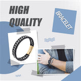 Stylish Men's PU Leather Bracelet Detachable Fashionable Wrist Chain