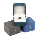 PU Leather Ring Box, Velvet Jewelry Ring Boxes for Proposal, Engagement, Wedding