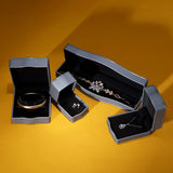 PU Leather Ring Wedding Earring Pendant Display Jewelry Storage Organizer