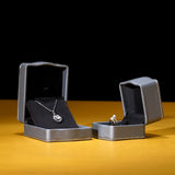 PU Leather Ring Wedding Earring Pendant Display Jewelry Storage Organizer