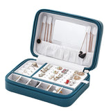 Portable PU Leather Jewelry Box Earrings Rings Necklace Organizer