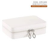 Portable PU Leather Jewelry Box Earrings Rings Necklace Organizer