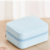 PU Leather Square JewelryTravel Jewelry Case Boxes Travel Portable Jewelry Box