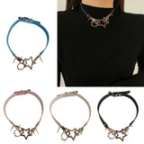 Star Pendant Short Necklace for Women Cosplay Choker Collar Girls Party Jewelry