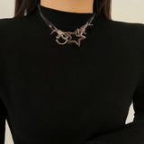 Star Pendant Short Necklace for Women Cosplay Choker Collar Girls Party Jewelry